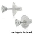thumbnail image 4 of Universal EZback Earring Backs Soft Clear Silicone and Sterling Silver Large 1 Pair, 4 of 6
