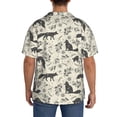 thumbnail image 3 of Naloa Vintage Moon Fox Men's Loose Fit Cuban Collar Short-Sleeve Shirt, Hawaiian Shirts, Mens Shirts Casual for Everyday Wear Outings-3X-Large, 3 of 5