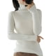 thumbnail image 4 of Suéter de punto de cuello alto delgado para mujer Jersey de clásico Jersey de sólido Suave y cálido Pull Blanco s Soledad Suéter de punto mujer, 4 of 10
