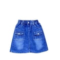 thumbnail image 2 of YHAJDS Girl Casual Skirts with Shorts Solid Color Denim Cargo Skort Active Summer Age 2-9, 2 of 5