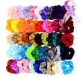 thumbnail image 2 of Chloven 55 Pcs Premium Velvet Hair Scrunchies Elastics Bobbles Hair Bands Scrunchy Hair Ties Ropes Scrunchies for Women Girls Accessories, 2 of 2
