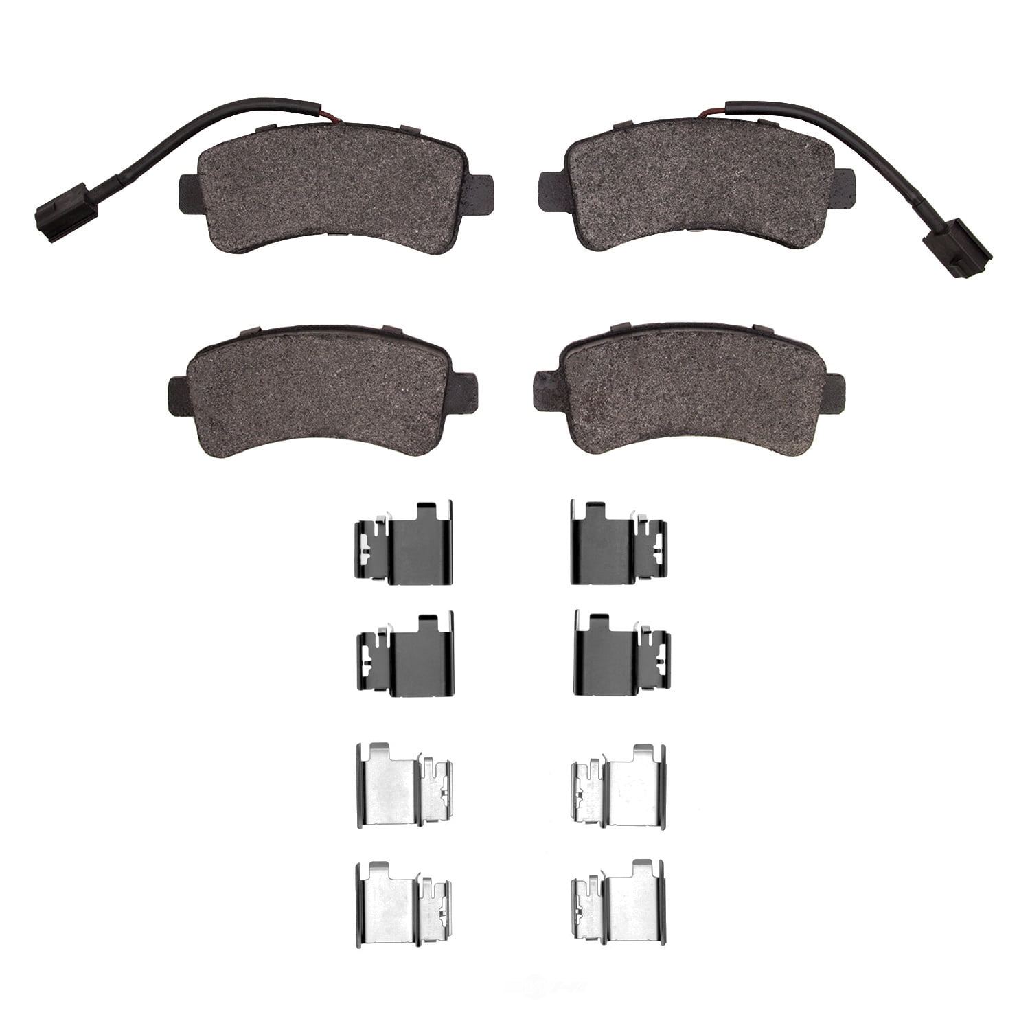 Dynamic Friction Company 1551-1746-01 DFC 5000 Advanced Brake Pads - Semi Metallic and Hardware Kit