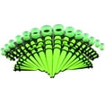 thumbnail image 2 of Anvazise 50Pcs Ear Expander Double O-Rings Flared Tunnels Three-piece Suit Jewelry Set Smooth Surface Finish Acrylic Tapers And Plugs Silicone Tunnels Perfect G Fluorescent Green, 2 of 13
