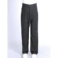 thumbnail image 3 of CHICTRY Kids Boys Straight Chino Pants with Side Pockets Solid Adjustable Waist School Uniform Pants Gray 10-11, 3 of 7