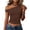 Brown #056, variant on Womens Off Shoulder Tops Going Out Crop Tank Top Slim Fitted Shirts Casual Dressy Summer Outfits Y2K Cute Tops, S