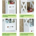 thumbnail image 3 of Armoire de Rangement pour Salle de Bain, Support de Salle de Bain avec Insert Porte-Papier Toilette, Armoire de Rangement Mince pour Petit Espace, Petite Armoire de Salle de Bain, Blanc, 3 of 5