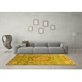 thumbnail image 3 of Ahgly Company Indoor Square Abstract Yellow Modern Area Rugs, 7' Square, 3 of 4