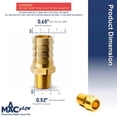 thumbnail image 2 of MAACFLOW Latón 1/4"" Macho NPT a 5/8"" Manguera ID Barb Manguera Adaptador Conector (Paquete de 4), 2 of 5