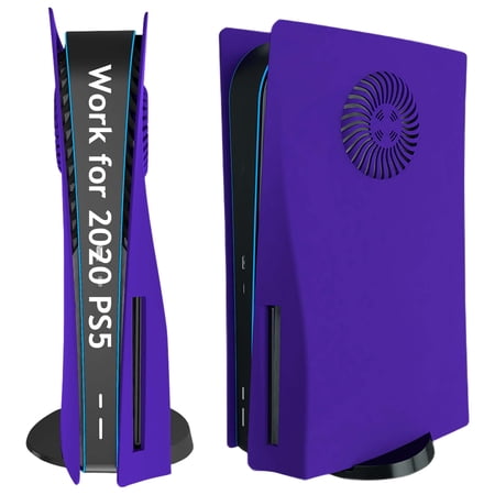 Faceplate for Original PS5 Disc Edition, PS5 Cover Plates with Cooling Vents & Dust Filter, Purple
