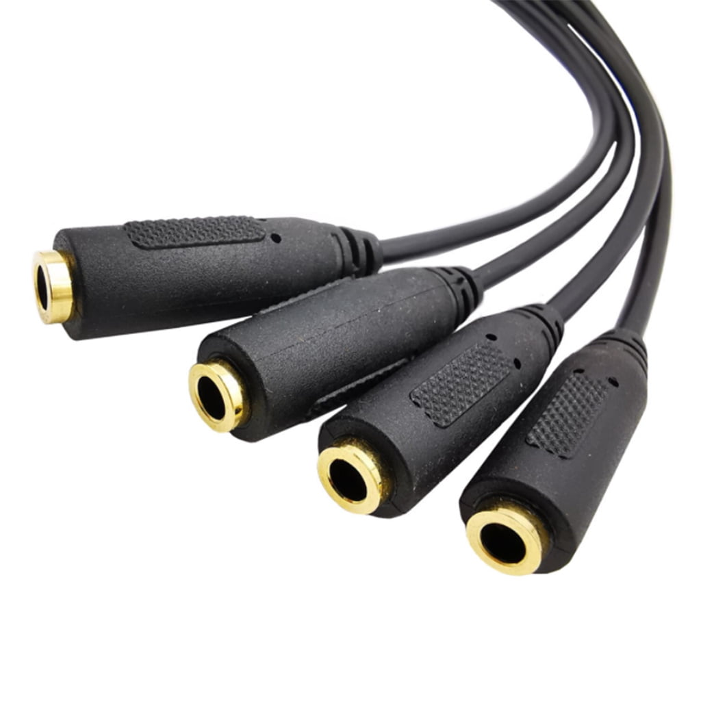 Tizuqe Headphone Splitter Cable, 3.5mm Male To 4 Ports, 3.5mm