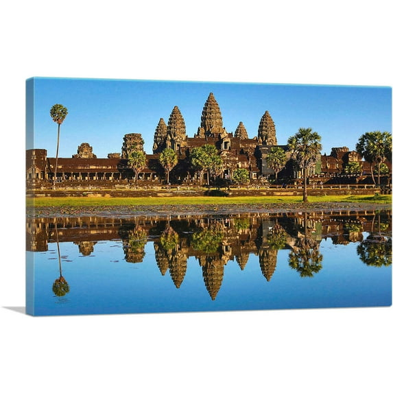ARTCANVAS Ancient Khmer Cambodia&nbsp;Architecture Canvas Art Print - Size: 40" x 26" (0.75" Deep)