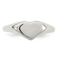 thumbnail image 5 of Auriga Fine Jewelry 925 Sterling Silver Heart Signet Ring Size 7for Women, 5 of 6