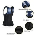 thumbnail image 3 of POP CLOSETS Sauna Sweat Vest for Women Weight Loss Workout Tank Top Waist Trainer Shirt with Zipper, 3 of 7