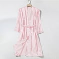 thumbnail image 6 of Sakmal Knee Length Womens Robes Satin Lightweight Sleepwear for Women Cute Pink Ladies Robe M, 6 of 6