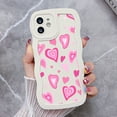 thumbnail image 3 of Funda de teléfono con líneas onduladas suaves y corazón de amor para iPhone 11, funda de silicona para iPhone 13, 12, 14, 16, 15 Pro Max, XR, XS, X, 6, 7, 8 Plus, SE 2020, 3 of 5