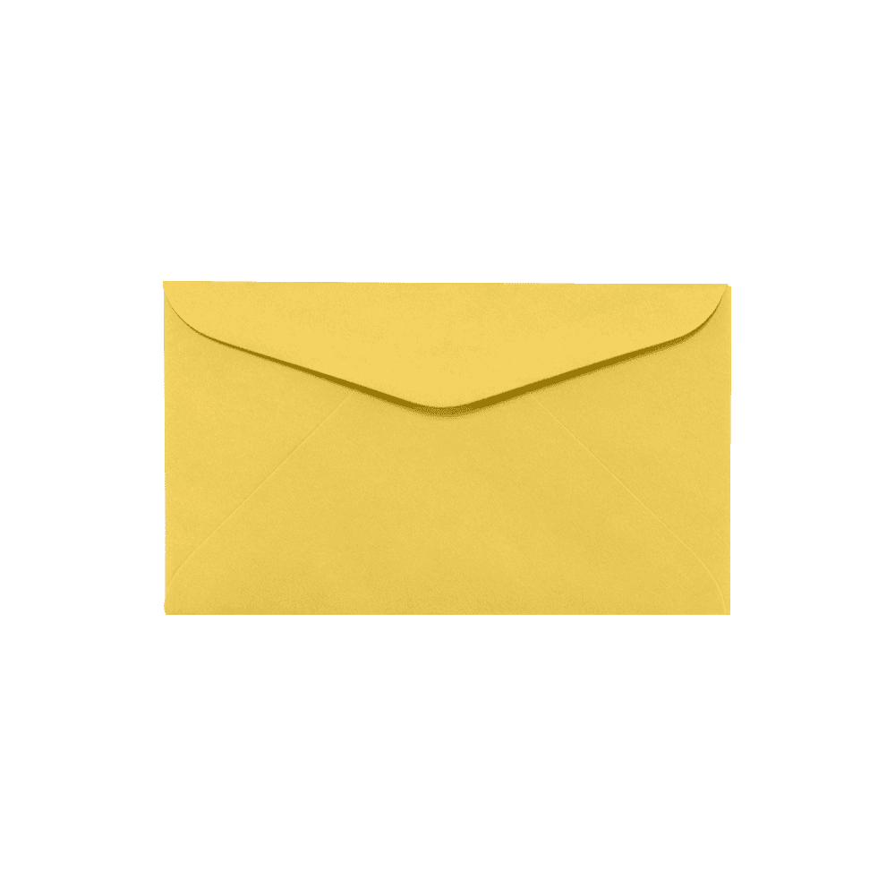 LUXPaper #6 1/4 Regular Envelopes, 3 1/2 x 6, Goldenrod Yellow, 50/Pack