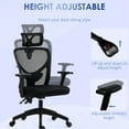 thumbnail image 5 of Ergonomic Office Chair, High Back Mesh With Lumbar Support, Adjustable , Armrest And Seat, Black Color Home Desk Height,, 5 of 7