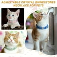 thumbnail image 7 of Uxcell Pearl Dog Collar, Bling Pearl Cat Collar Fancy Crystal Rhinestone Luxury Beaded Pet Cute Wedding Necklace Gift Diamond, (Green, XS), Intended for Teacup /Puppies/Kitten/Small Pet, 7 of 7