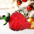 thumbnail image 2 of 2pcs paperweight glass strawberry plants decor mini fruit figurine Colorfast, 2 of 9