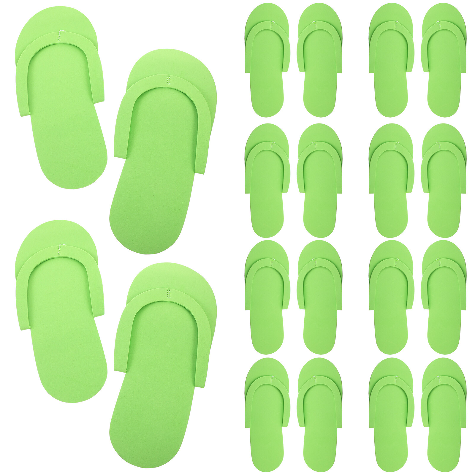 12 Pairs Disposable Slippers Colored Flops for Salon Spa Pedicure