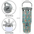 thumbnail image 5 of Cadeaux Corgi pour Femmes Gobelet Corgi 30 oz avec Poignée Tasse Corgi Gobelets Isolés avec Paille Rabattable et Poignée Supérieure Acier Inoxydable Tasse à Café 30 oz, 5 of 5