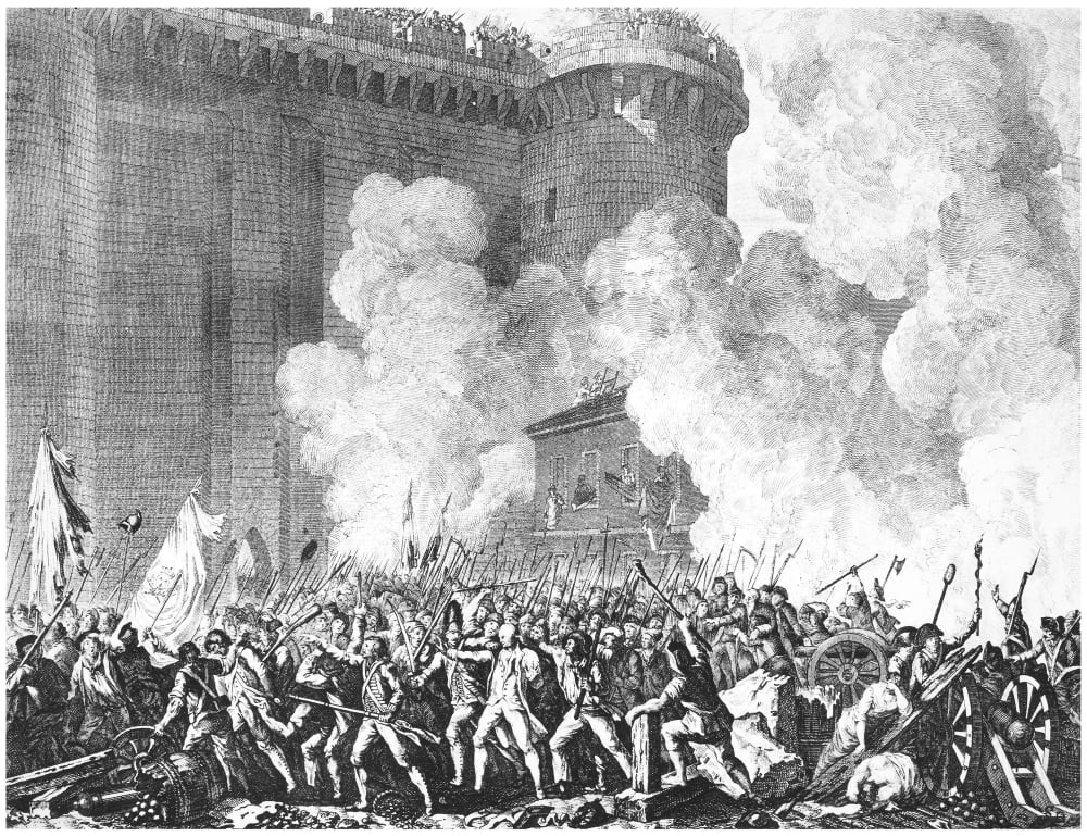 Stretched Canvas Art - French Revolution 1789. /Nthe Storming Of The