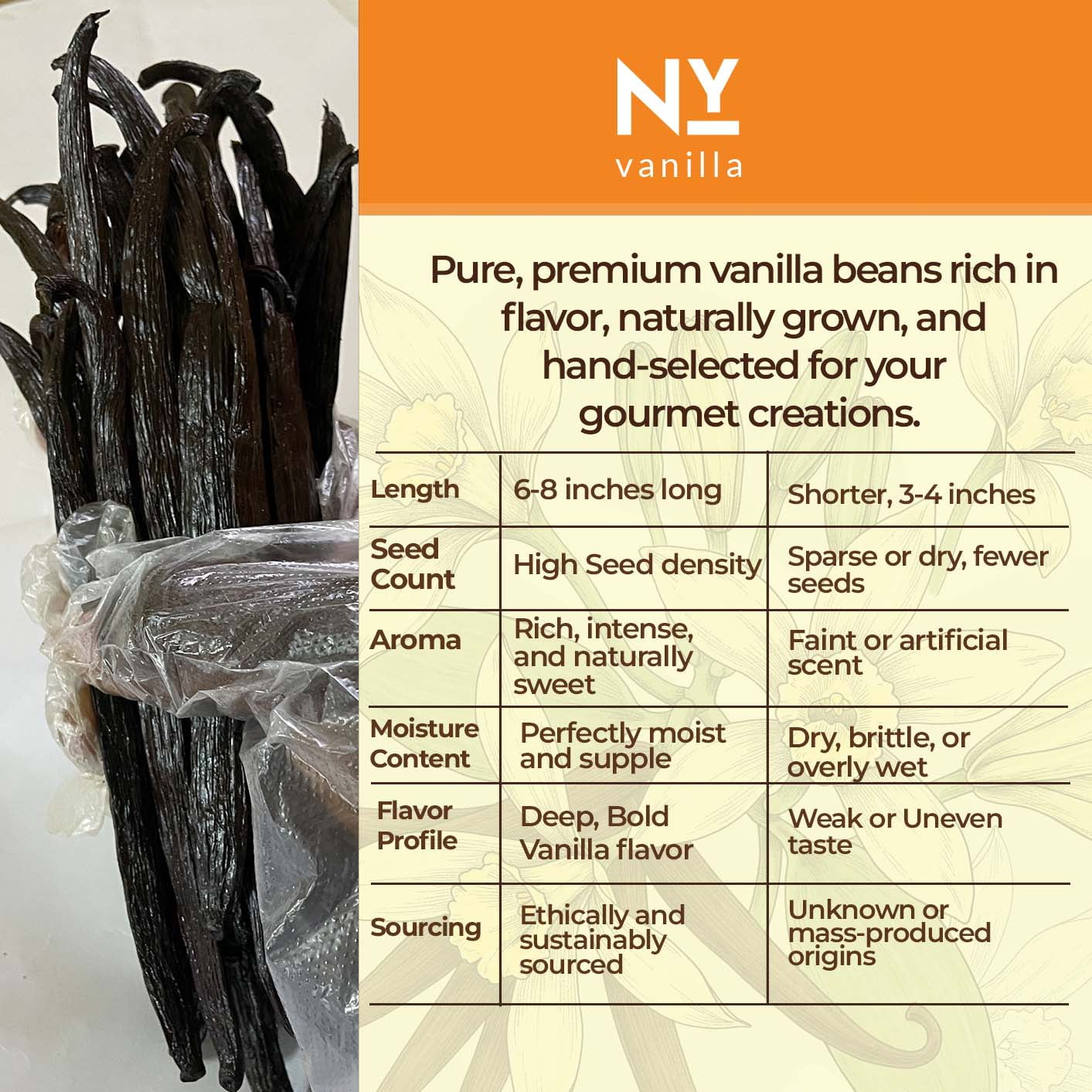 25 Vanilla Beans Grade a+, Whole Vanilla  Bean Pods for  Making Extract &  Baking, 6-8 inches,  Non-GMO. by Akshit