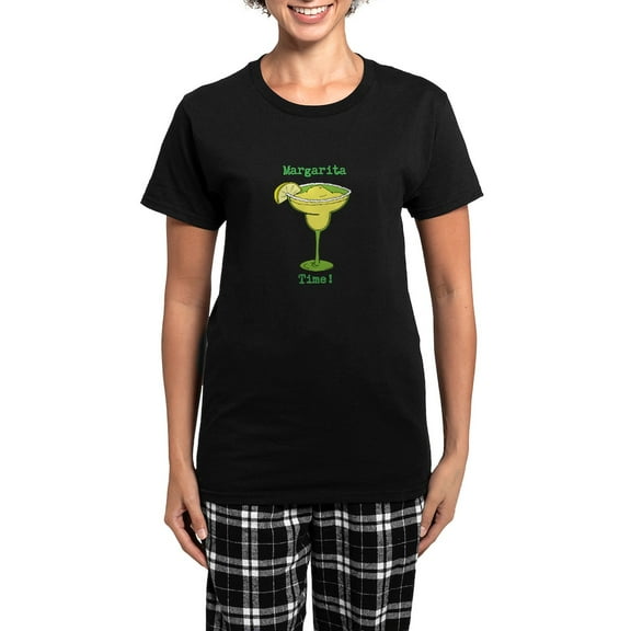 CafePress - Margarita Time! Women's Dark Pajamas - Women's Short Sleeve Print T-Shirt and Pants Dark Cotton Pajama Set