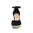 thumbnail image 6 of BLISSFUL STEP Women's Sandals Espadrille Lace Wedge Heels Platform Sandals, 6 of 7