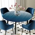 thumbnail image 5 of Elastic Fitted Round Tablecloth, Navy Blue Ombre Waterproof Stretch Table Cover for 55"-60" Tables, Contemporary Gradient Abstract Art Washable Outdoor Tablecloths for Patio, Picnic, Camping, 5 of 9