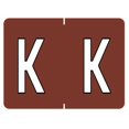 thumbnail image 1 of Technodil End Tab Alphabetic Labels, 'K', Dark Brown, 240 Count, 1 of 1