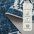 thumbnail image 6 of 2x6 Blue Kitchen Rugs Non Slip Washable,Soft Carpet Runners for Hallway 6ft Bathroom Runner Rug,Vintage Bordered Indoor Rug Runner for Laundry Room Bedroom Entry(2'x6',Blue), 6 of 8