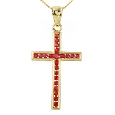 Foreli 1.15CTW Ruby 14K Yellow Gold Necklace