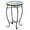 Blue Hawaii, variant on Hassch Round Side Table, Indoor Outdoor Plant Stand, Metal Accent Table for Living Room, Patio, Balcony, Yard, Porch, Garden, Blue Ocean