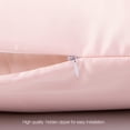 thumbnail image 3 of Flxxie Satin Zipper Pillowcases, Soft Travel Pillow Covers, 13"x18", Pink, 2 Pieces, 3 of 5