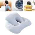 thumbnail image 4 of Almohada para siesta portátil, multifuncional, súper suave, lavable a máquina, con diseño de explosiones azul claro, 4 of 7
