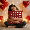 thumbnail image 2 of Specollect 2 Pcs Valentines Day Pillow Cover, Soft Linen Decorative Cushion for Sofa Living Room Bedroom, Pressure Relief, 2 of 8