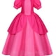 thumbnail image 1 of Vestido De Princesa Para Niñas Con Mangas Abullonadas Y Cintura Alta Para Disfrazarse En Halloween, Con Corona, Collar, Aretes, Guantes Y Accesorios, Color Rosa Claro, 1 of 4