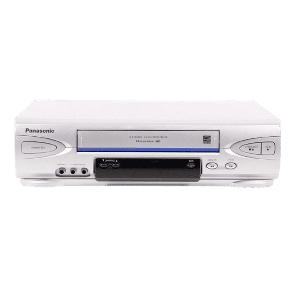 Restored Panasonic PV-V4524S Hi-Fi Stereo VHS VCR w/ Original Remote, Manual, A/V Cables, & HDMI Converter (Good)