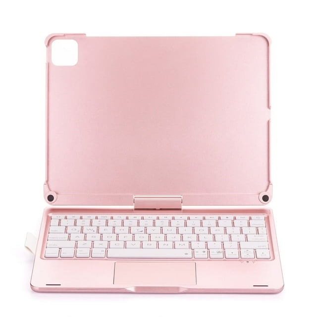 TFixol 360° Rotating Bluetooth Keyboard for iPad Pro 11/Air 4/5th Gen, Rose Gold, ABS Material, 500mAh Battery, BT 5.1, 10M Range, Compact & Lightweight Design