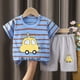 thumbnail image 4 of Traje de verano de algodón puro para niños, camiseta de media manga para niños, ropa deportiva para el hogar para niños y niñas, 4 of 5