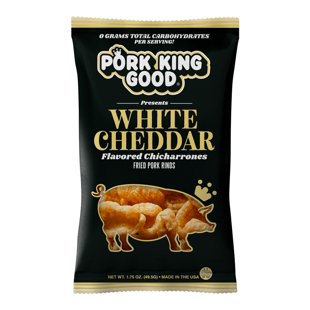 Pork King Good White Cheddar Pork Rinds 4 Pack Keto Snacks Walmart