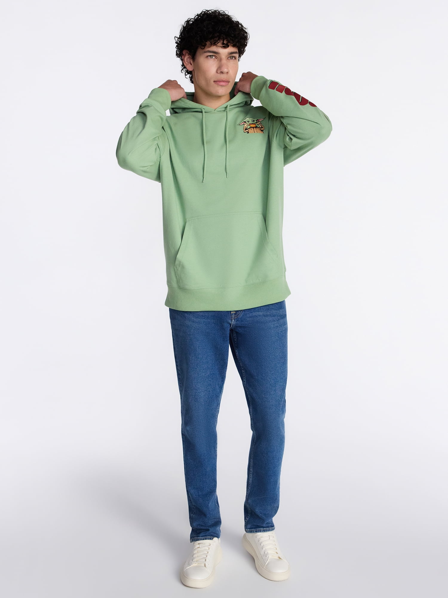 Star Wars The Mandalorian Men's and Big Men's Graphic French Terry Fleece Hoodie, Sizes XS-5XL
