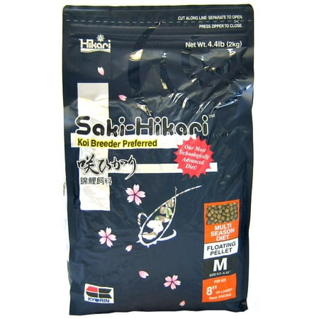 Hikari Pond Koi - Hikari Saki-Hikari Multi-Season Diet Floating Pellet Koi Food Medium Pellet - 4.4 lbs