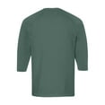 thumbnail image 5 of Hearthz Mens Casual Slim Fit T-Shirts Henley Shirts Raglan 3/4 Sleeve Jersey Baseball T Shirts ,Dark Green XXXL, 5 of 7