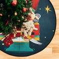 thumbnail image 4 of Dreamtimes Watercolor Nutcracker Star&nbsp;Christmas Tree Mats Waterproof Tree Skirt, 28.3" Knife Puzzle Xmas Tree Stand Tray Mat Floor Protector Pad for Holiday Party Decoration, 4 of 6