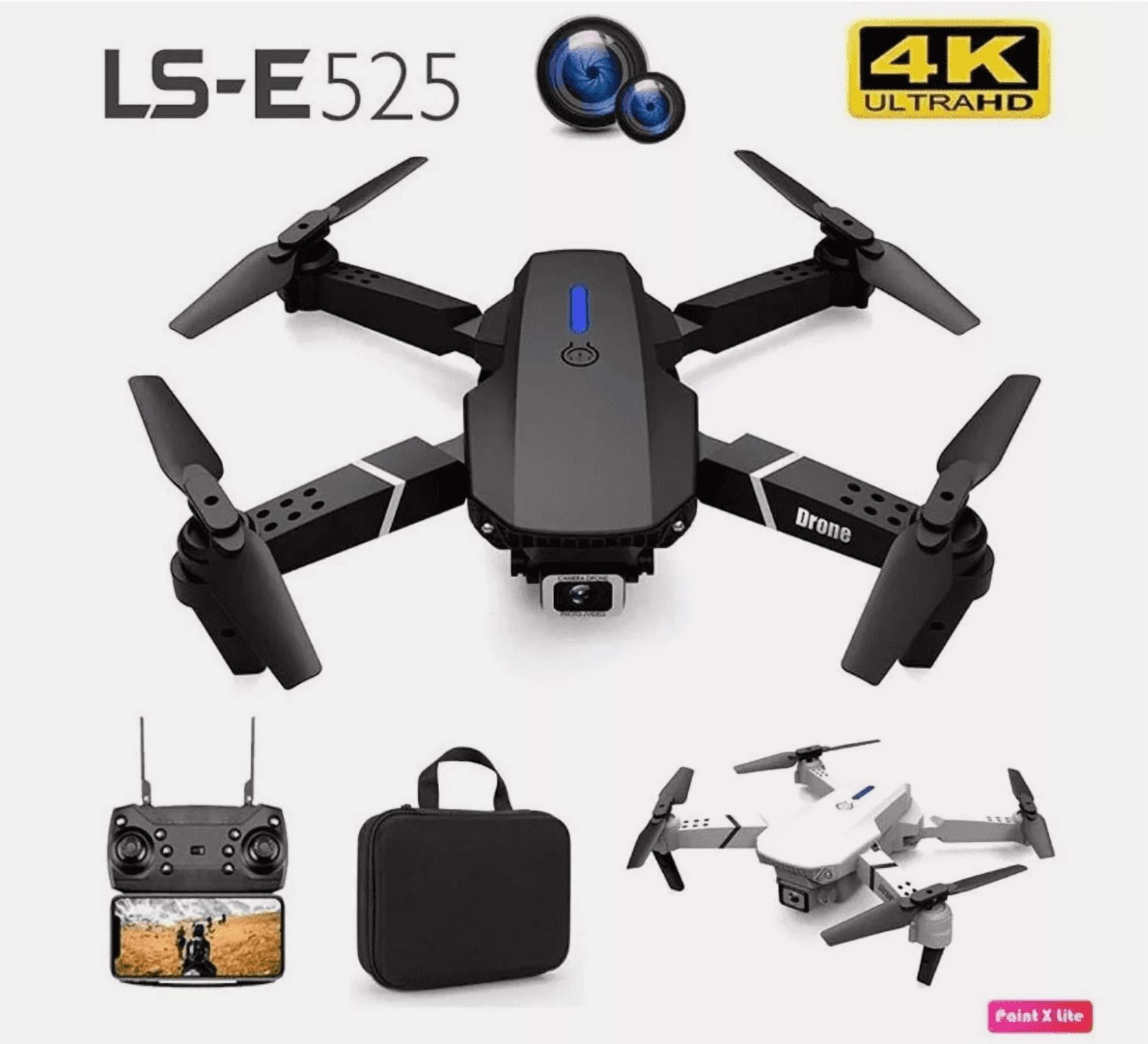 Pro Black 4K Double Camera HD Shooting, 4K Ultra HD Foldable Professional Drone