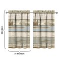 thumbnail image 4 of Vintage Teal Wood Grain Kitchen Curtains - Vintage Tier Cafe Curtains for Bathroom Living RV Rod Pocket Window Drapes 36 Inch 2 Panels Set 28"x36" Window Treatment Tiers, 4 of 4