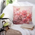 thumbnail image 3 of 18x18 Pillow Covers Set of 2, Flower Painted, Abstract Blush Pink Watercolor Throw Pillow Covers Decorative Couch Cushion Case, Microfiber Square Pillowcases for Bedroom Car Living Room, 3 of 7