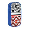 thumbnail image 1 of Large Storage Pencil Case, Pixel European Art Pattern with Zipper Large Capacity Pen Bag, 1 of 8